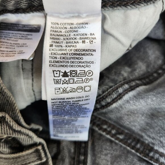 Levi's 501 Cut-Off Jeans Shorts Grey Denim High Rise Mini Women's 26 - Picture 6 of 7